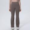 New solid color breathable high waist hip lift tight wide leg pants sports running fitness flared pants yoga clothes women