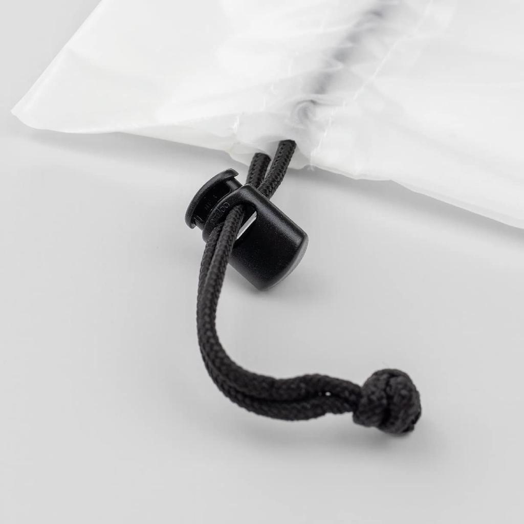 [aso] Regile Kinchaku, Medium Drawstring Bag, Sacoche, Accessory Case, White X Gray, ZE-V204