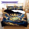 Al-Nassr Muster Bettwäsche, Steppbett Set Bettbezug Kissenbezug Zuhause Geburtstagsgeschenk(1 Bettbezug + 2 Kissenbezüge, ohne Füllung)