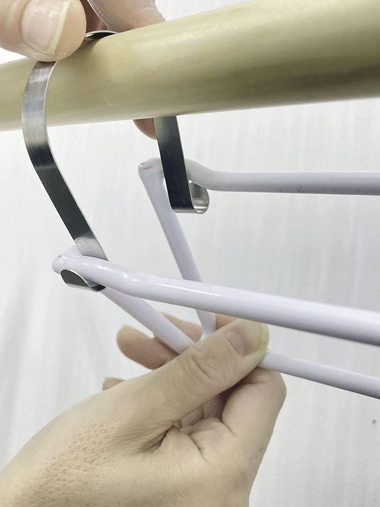 Shinko Hanger (Shinkohanger) Improves Storage Efficiency with a Set of 2 V-Shaped Space Hooks for White Clothes, Clothes, Closet Organization,