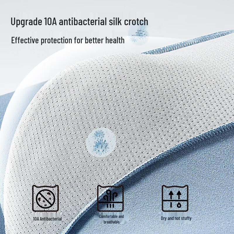 MiiOW Men's 10A Antibacterial Cotton Boxer Briefs