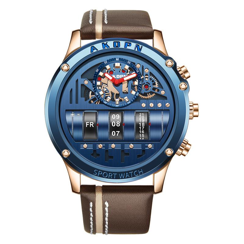 Panpai Watch Multi-Functional Hollow Domineering Large Dial Quartz Alloy Electronic Men S Calendar