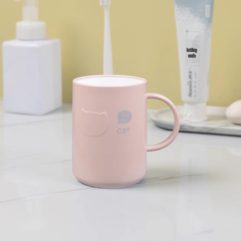 Kreskówkowa para, szczoteczka do zębów i kubek do płukania ust z uchwytem - Pogrubiony, uroczy i trwały