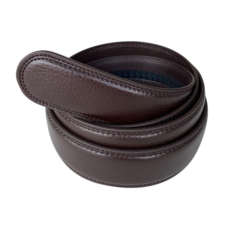 Men's Two-layer Cowhide Belt Body Automatic Buckle Belt Men's Genuine Leather Belt Men's Belt Decoration