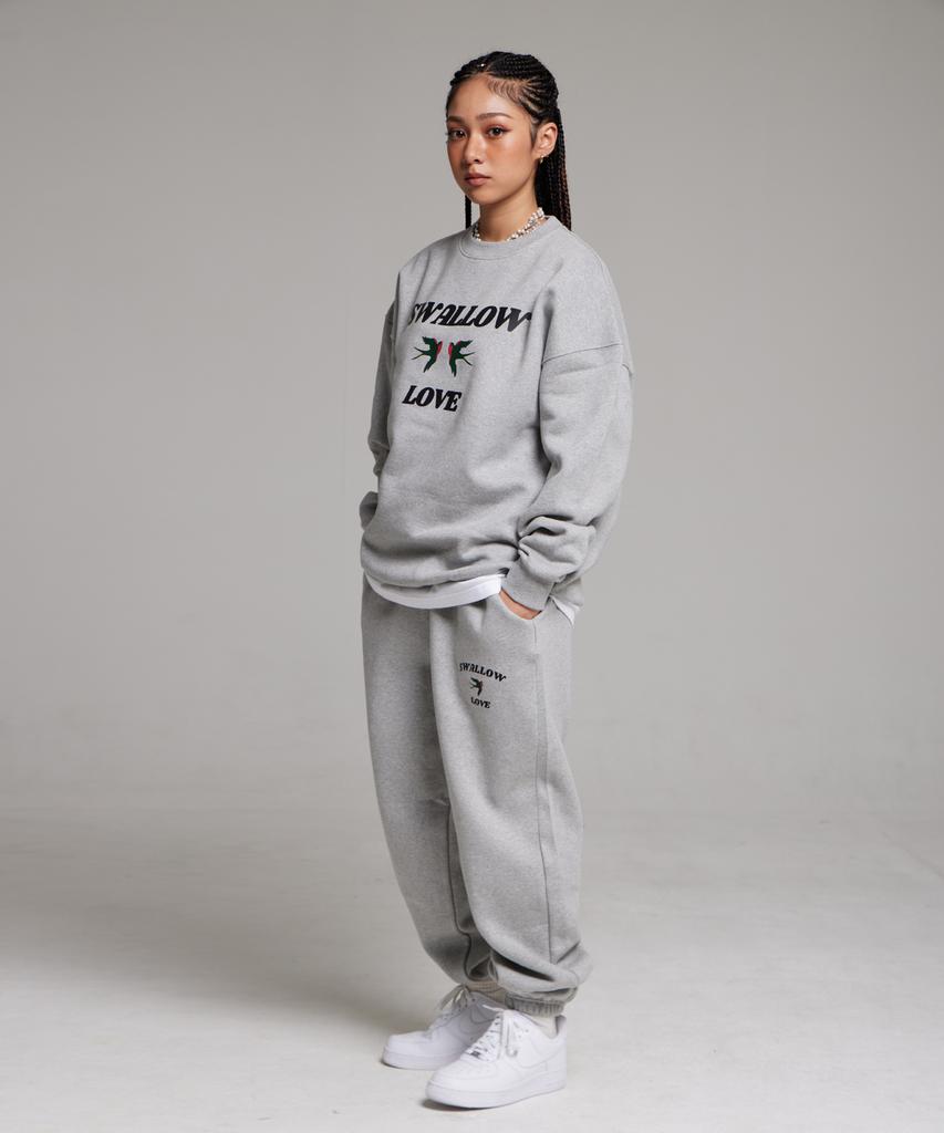 CREAM SODA LAB Swallow Love Training Jogger Pants Gray