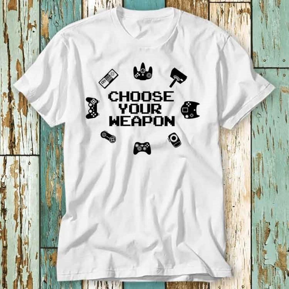 Choose Your Controller Weapon Funny Gaming Online Game Shirt PS Console Box#26 Unisex T-Shirt M