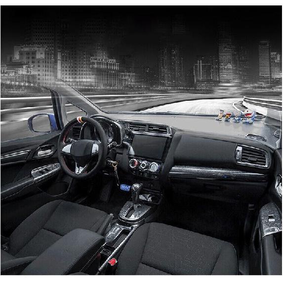 Steering Wheel Switch Cover Trim For Honda Fit/Jazz 2014-2020 Black Wood Grain