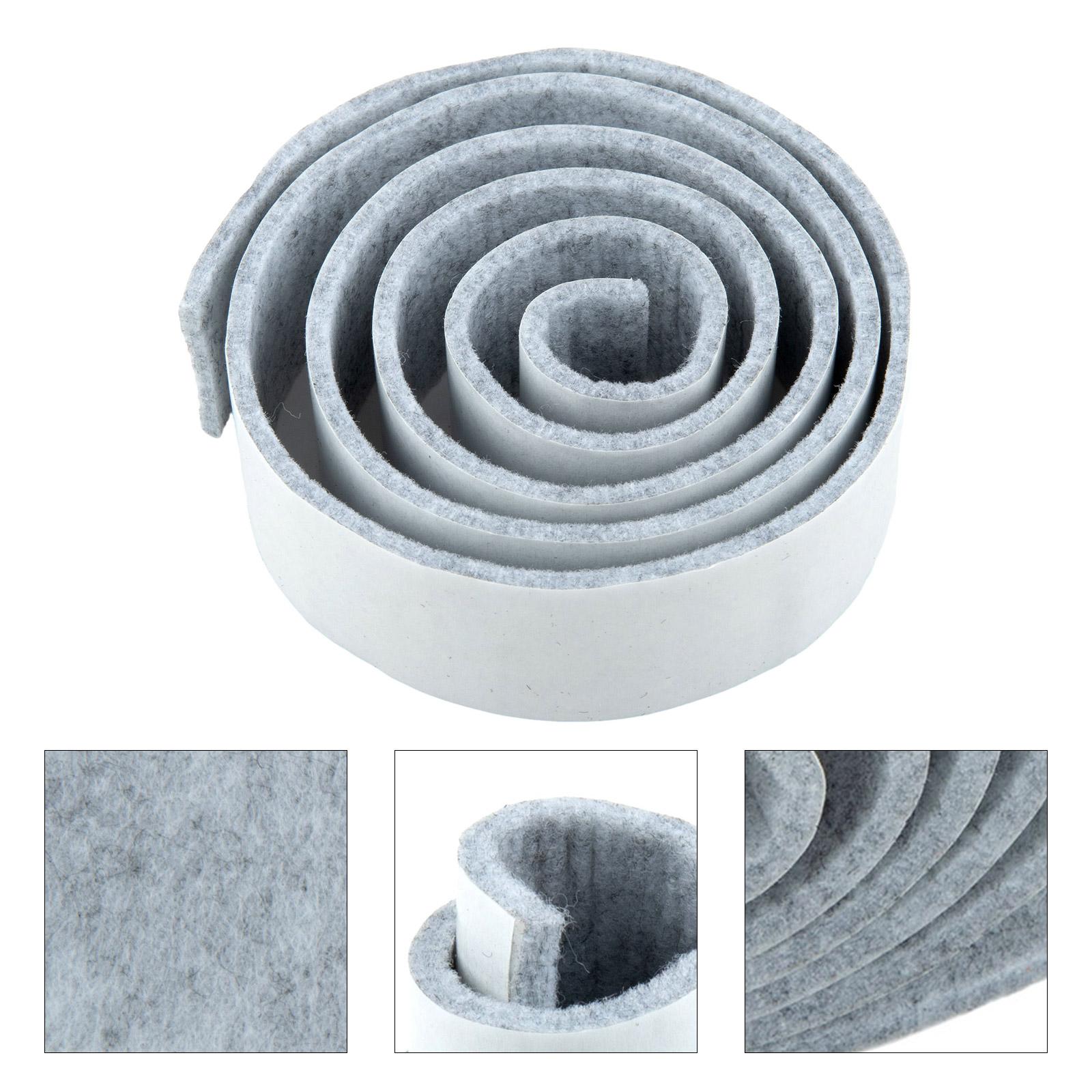 

1pc Self-Adhesive Felt Furniture Pad Roll Quiet Felt Strips Hard Surfaces Heavy Duty Sealing Strip 1M For Floor Protection black 3mm x20mm x 10