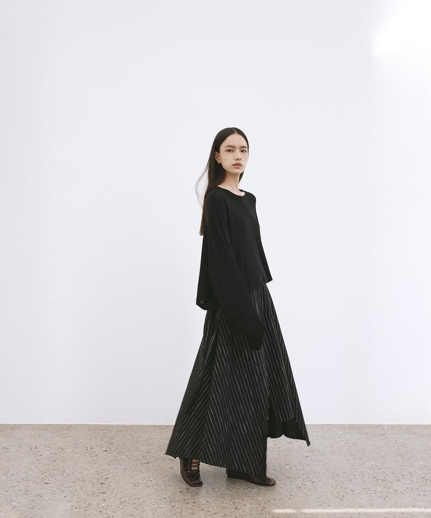 MONOPHOBIA Oversized Long Sleeve Sweater Black