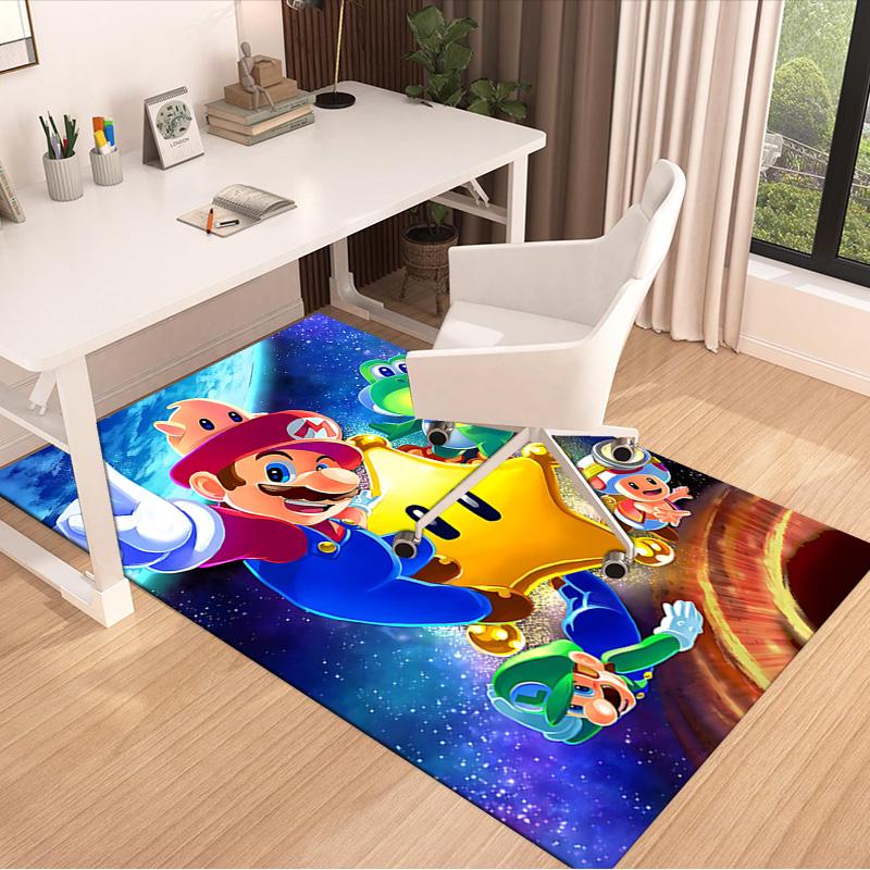 Килимок Super Mario Galaxy Adventure для ігрової кімнати, спальні, вітальні, дивана, декору дому, дитячого ігрового куточка, нековзкий килимок для підлоги