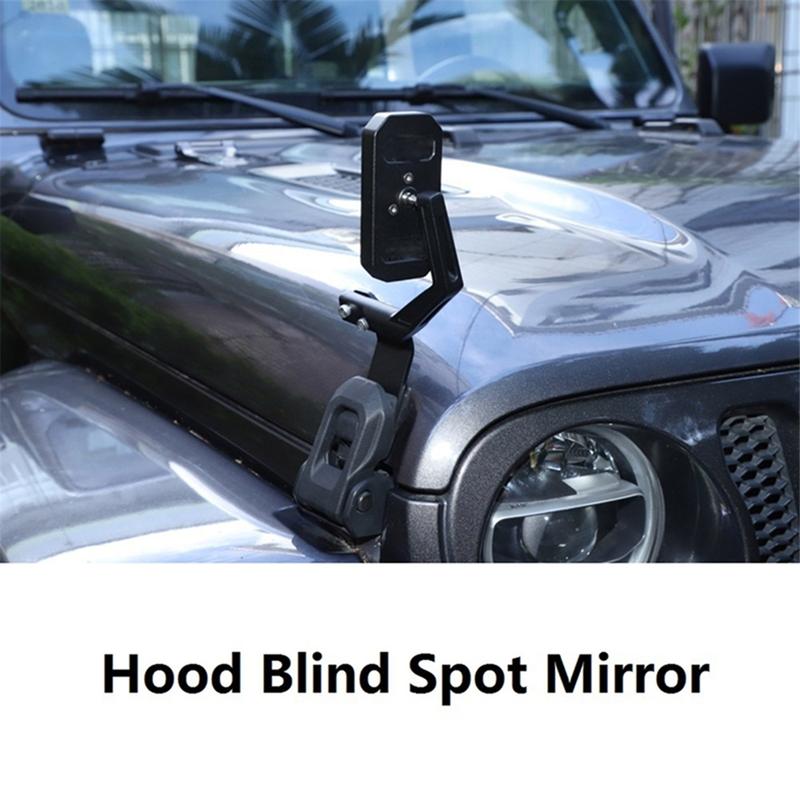 Hood Blind Spot Mirror Reversing Mirror for Jeep Wrangler JK 2007-2017 JL Gladiator JT 2018-2020 Accessories Right Side