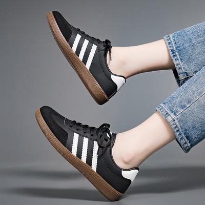Chaussures décontractées à lacets à semelle plate de style couple, chaussures de sport, chaussures polyvalentes pour hommes et femmes