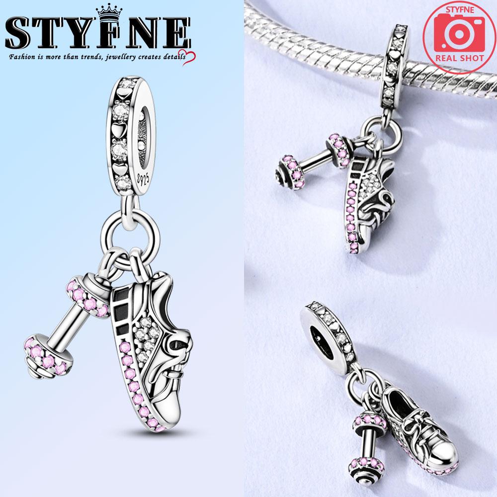 Exquisite Copper Ballet Dance Shoes High Top Canvas Shoe High Heels Charms Beads Fit Diy Bracelet Fine Birthday Jewelry Gift