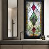Buntglasfenster Sichtschutzfolie Vintage Dekorativ Mattiert Statisch haftend Wasserdicht PVC Wiederverwendbar UV Sonnenschutz Glasaufkleber Abdeckung