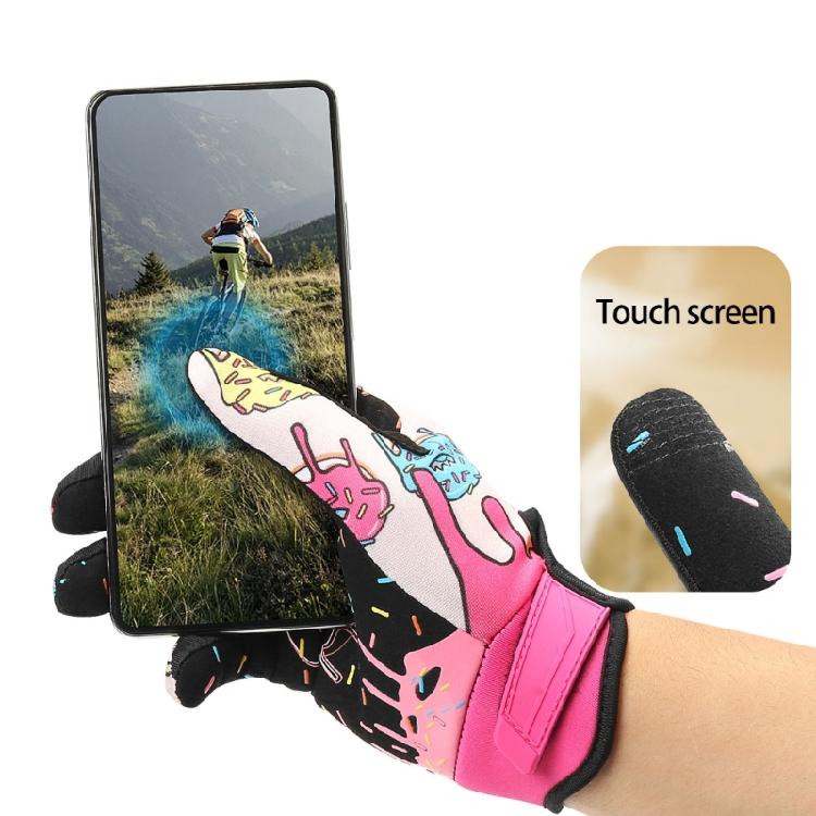 Durability Downhills Cycling Gloves Touchscreens Antislip Mountain Biking Gloves for Outdoor Activity