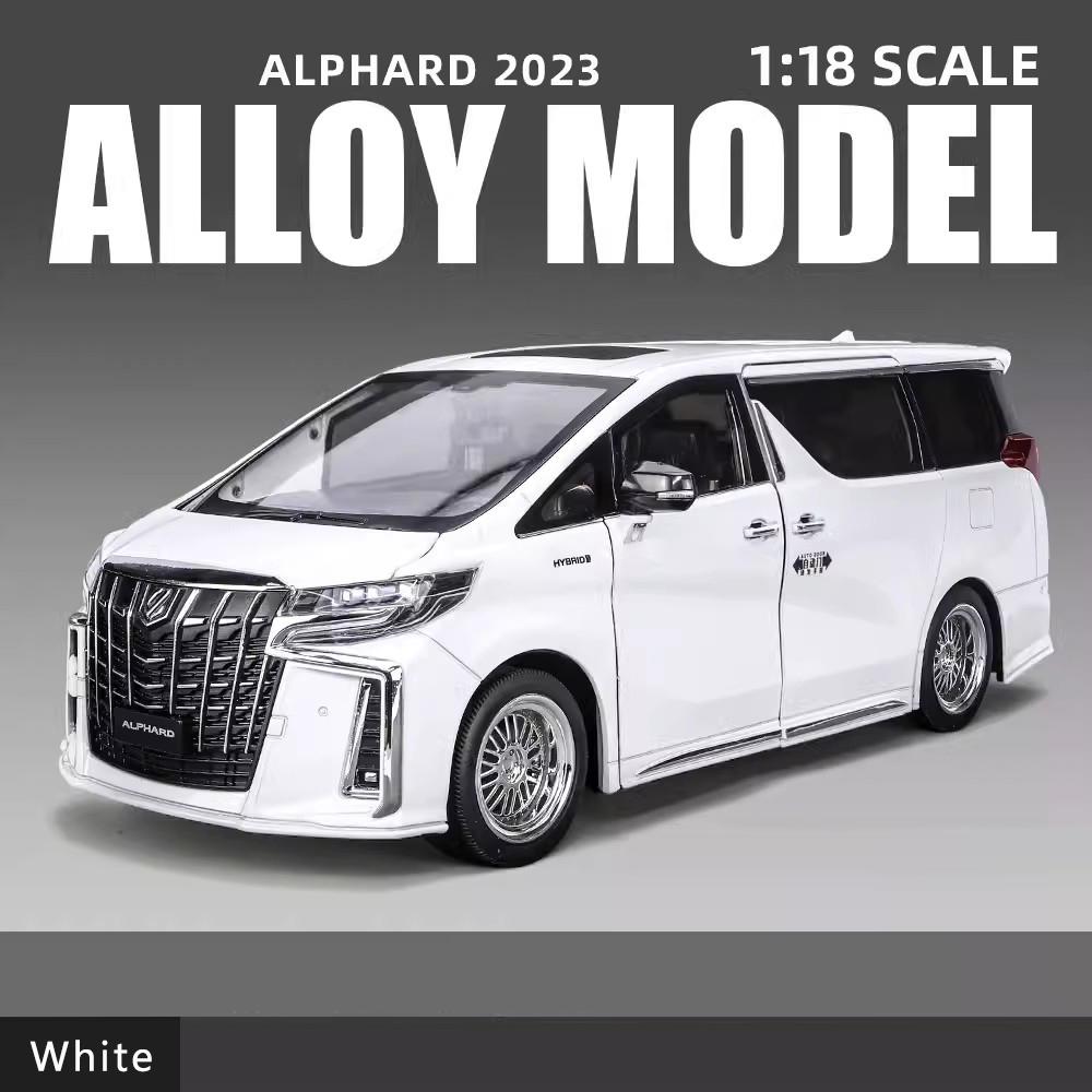 

1:18 Alphard Модель автомобиля из сплава, имитация звука и света, игрушечная машинка с инерционным механизмом, металлический MPV, бизнес-автомобиль, коллекция украшений для мальчиков, подарок белый