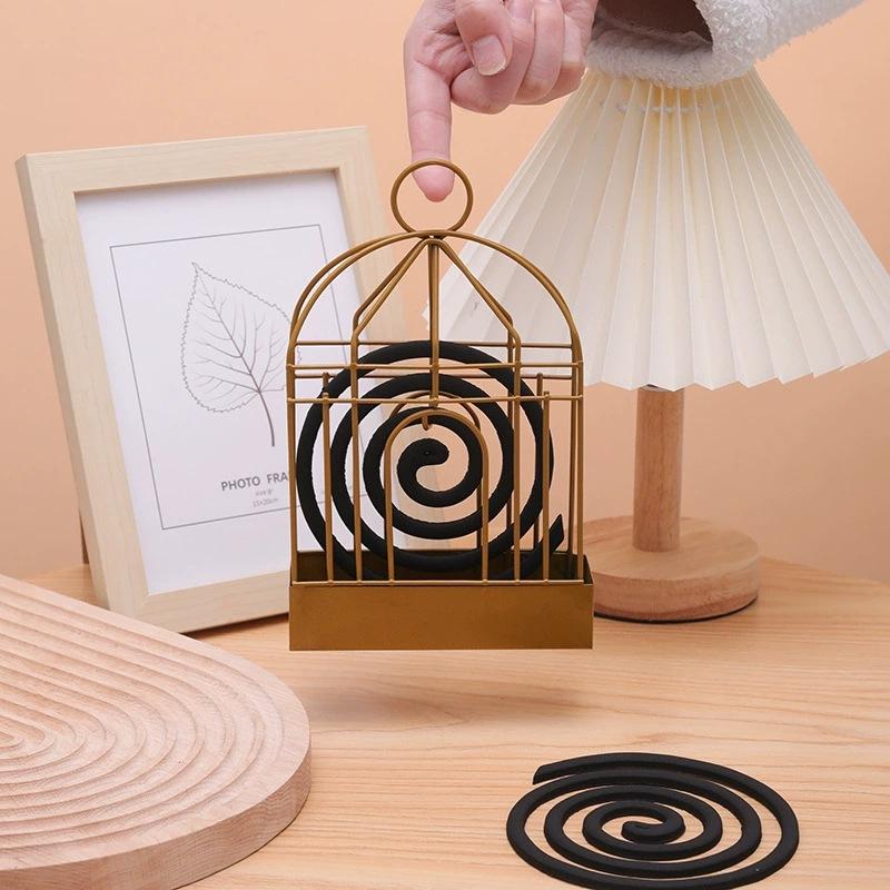 Nordic Style Iron Art Birdcage Mosquito Coil Holder Incense Shelf Home Mosquito Repeller Holder Ornament