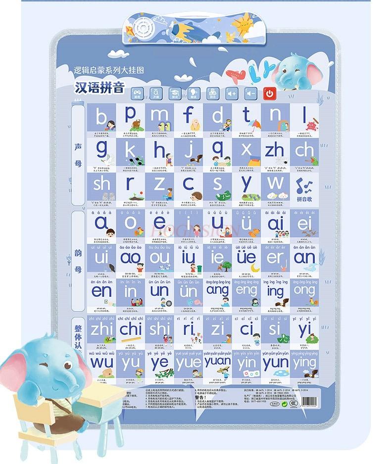 Baby'S Audible Early Childhood Education Flipchart Pinyin Wall Sticker Children'S Reading Literacy Enlightenment Cognition