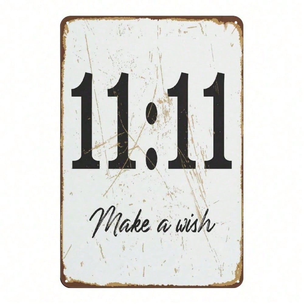 

11:11 Funny Metal Tin Sign Vintage Wall Decor Home Cafe Bar Gift 20x30cm разноцветный