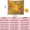 VIKAMA Vintage SunFace Tapestry Mysterious AstrologicalStyle Decorative Backdrop For The Living Room Bedroom Or Bedhead