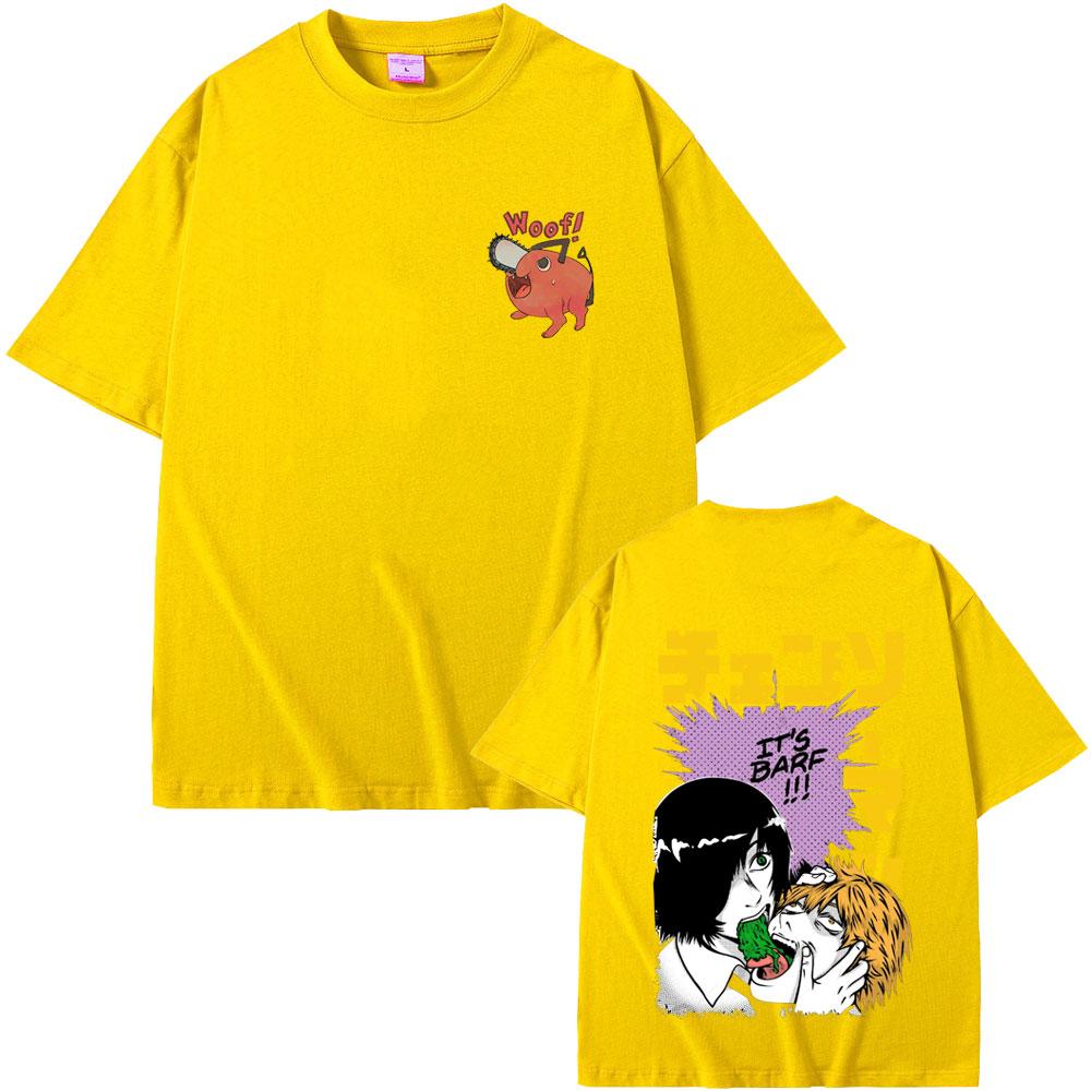 Anime Chainsaw Man Himeno Denji Graphic Tshirt Men Women Cartoon Funny Short Sleeve T Shirts Male Fashion Oversized Streetwear