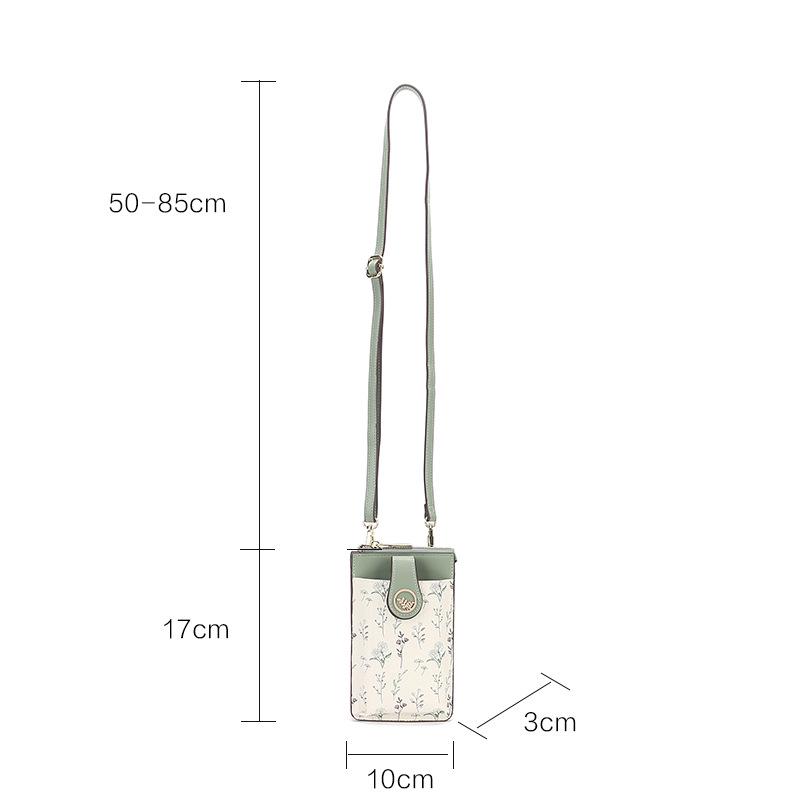 New Women's Stylish Coin Purse & Phone Bag: Summer Shoulder and Crossbody Messenger with Sweet Print