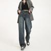 American wide-leg jeans women's high waist loose straight 2025 autumn and winter new retro drape pants