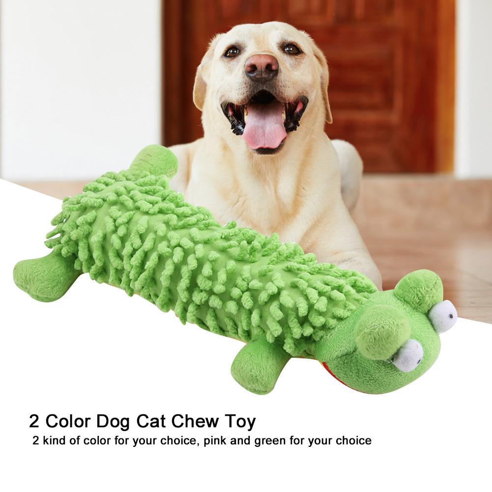 Kauspielzeug für Hunde und Katzen, Plüschspielzeug, lustiges Trainingsgerät, beste Freunde des Haustiers, Grün