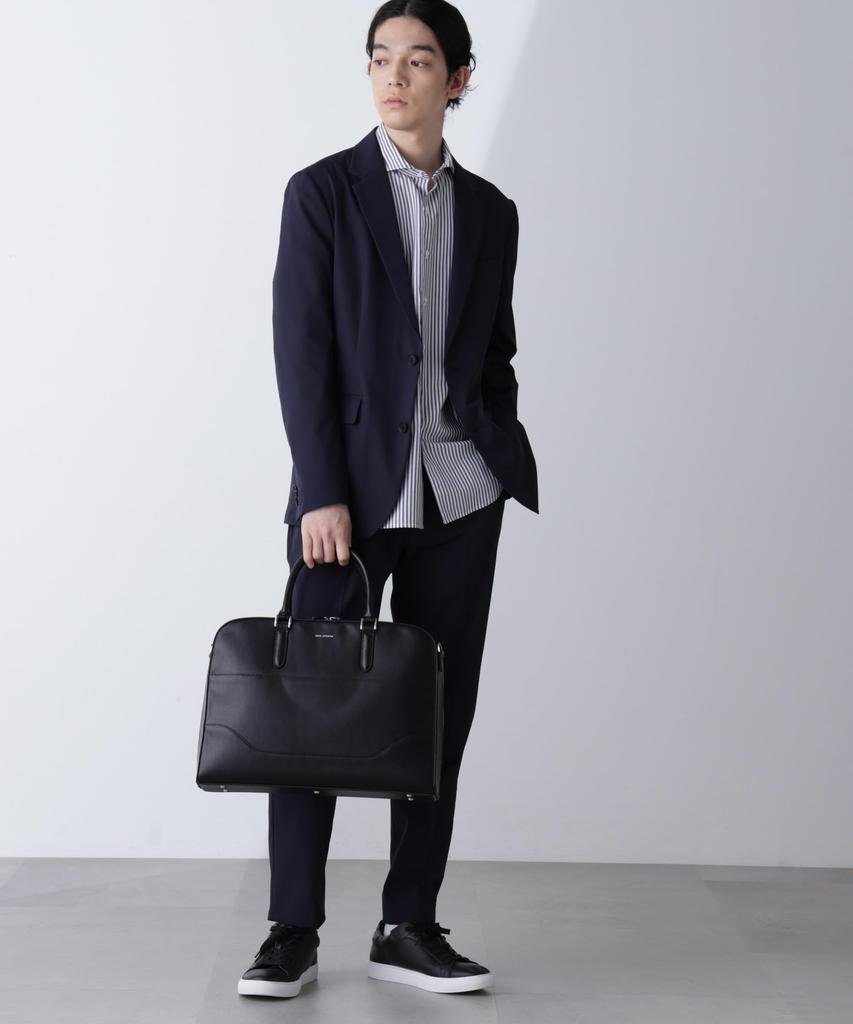 Nano Universe Men's Faux Leather Briefcase, F 010, Black, 668-5132202