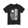 T-shirt Papa Baseball Drapeau Américain, T-shirt Vintage Fête des Pères Joueur de Baseball