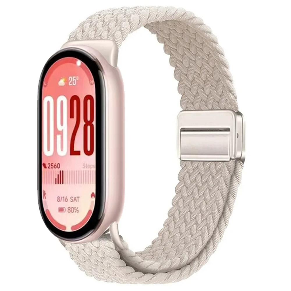 Nylon Loop Band for Xiaomi Mi Band 10 Strap Braided Bracelet Breathable Wristband for XiaoMi Band 8 9 10 NFC Magnetic clasp Belt