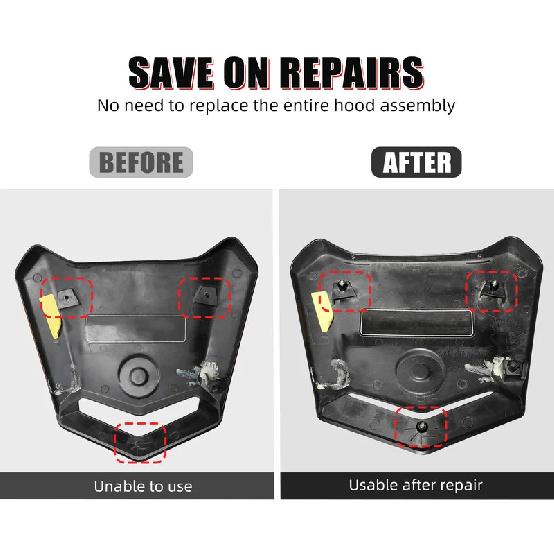 NICECNC For Canam Maverick X3 5PCS Aluminum Alloy CNC Removable Hood Repair Kit For Can Am Maverick X3 R RR MAX R RR 2017-2023