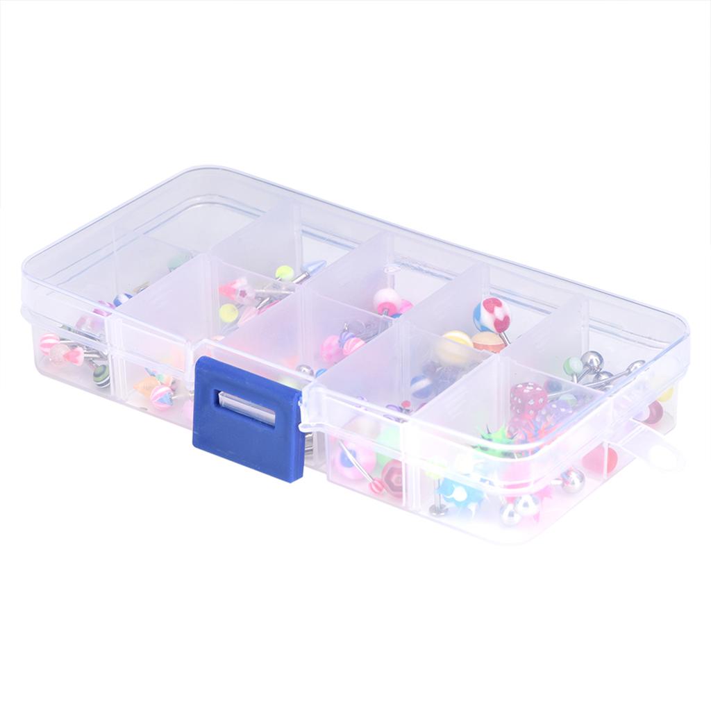 110pcs/set Tongue Nose Belly Button Rings Mixed Stainless Steel Body Piercing Jewelry