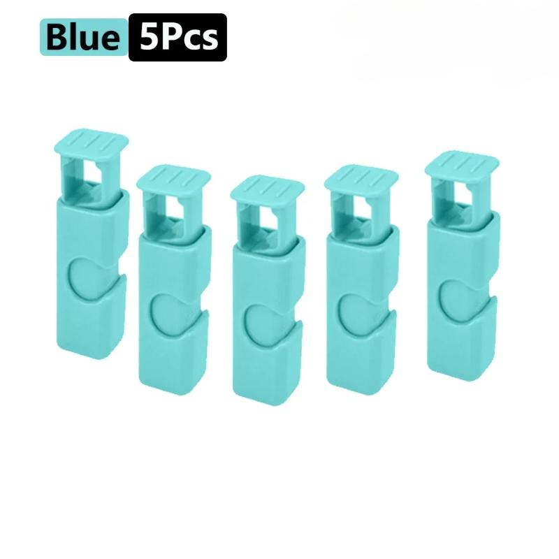 

20/1 шт. многоразовые зажимы для запечатывания пищевых продуктов зажимы для пакетов для хранения хлеба для пакетов для закусок пружинный зажим кухонный зажим для запечатывания Blue 5PCS