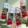 1PC Checkered Race Flag 750ml Color Plastic Sports Water Bottle Leakproof Flip Straw Lid Suitable for Sports Office Home Use