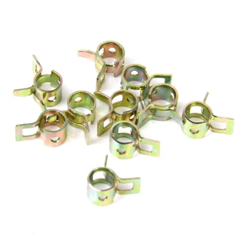 10pcs Spring Clips, Hose Clips, Silicone Pipe Clamps for 6mm Air Hose, Water Pipe, Fuel Pipe, and Silicone Vacuum Hose