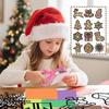 Christmas Paper Cutouts 12 Pieces Snowflake Santa Claus Reindeer Bell Craft Kits Christmas Paper Decor For Wall Window School