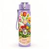 1PC Flower Bouquet Happy Mom Print 750ml Color Plastic Sports Water Bottle Leakproof Flip Straw Lid Suitable for Sports Office Home Use