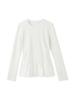 Women's White Lace Trim Long Sleeve Layering Shirt - Korean Style Autumn/Winter Fashion