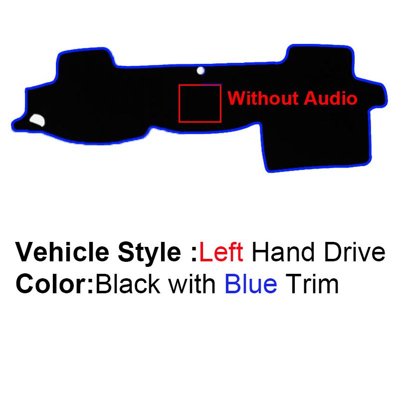 2 Layer Car Dashboard Cover Carpet For Toyota Land Cruiser 200 J200 2008 - LHD RHD Rug Pad Carpet Dashmat Protector