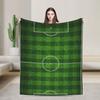 Soccer Field White Line Grass Background Soft Blankets Decorative Plush Throw Blanket Fun Couch Bed Flannel Bedspread Sofa Bed