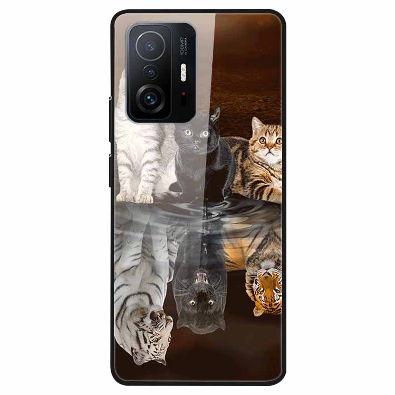 For Xiaomi 11T Tempered Glass Case Soft Bumper Hard Funda For Xiaomi mi 11T Pro Phone Case 11 T 11T Pro 11TPro Back Cover Shells