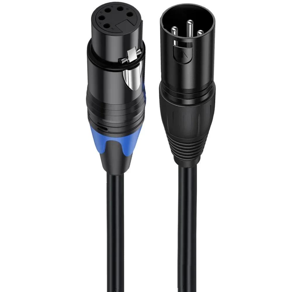 30cm XLR Audio Adapter Cable 3Pin Male to 5Pin Female & 3Pin Female to 5Pin Male Balanced Signal Cord For Microphone DMX Stage Light Audio Equipment