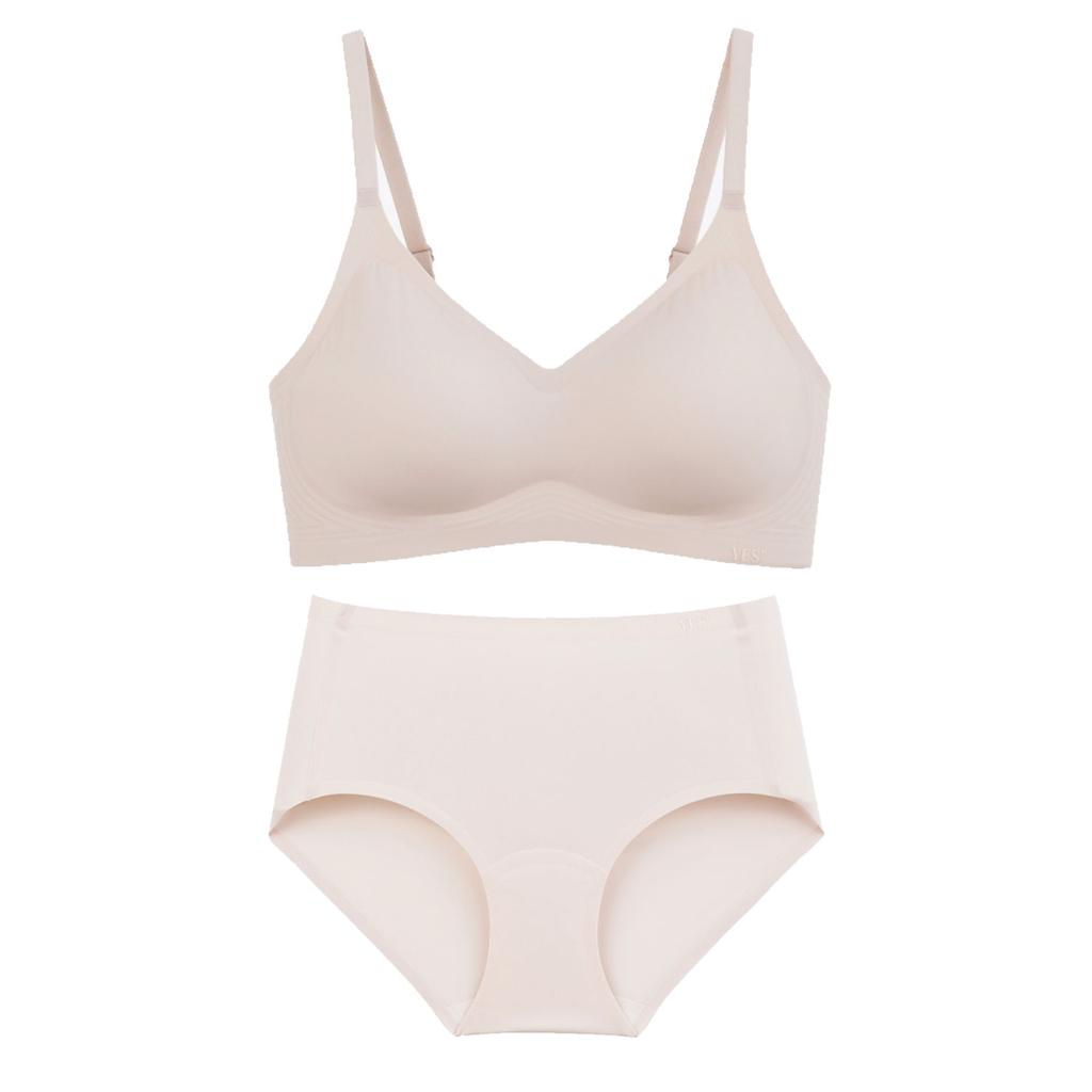 Yeseu Minimal Smooth Daily Bra And Panty Set_Peach