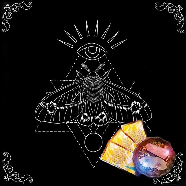 Eye Insect Pattern Tarots Card Tablecloth Altars Cloth Altars Cloth Divinations Card Table Cloth Tapestry Easy to Use