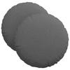 Seat Cushion 2 Pcs Dark Gray Ø40 X 13 Cm Fabric