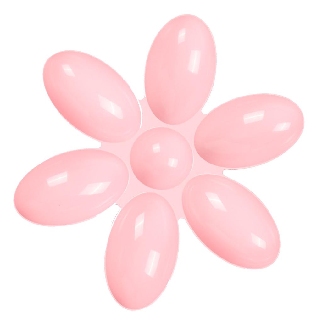 Cat Food Bowl Plastic 6 Petals Long Lasting Easy To Clean Puppy Food Feeder for Small Cats Kittens