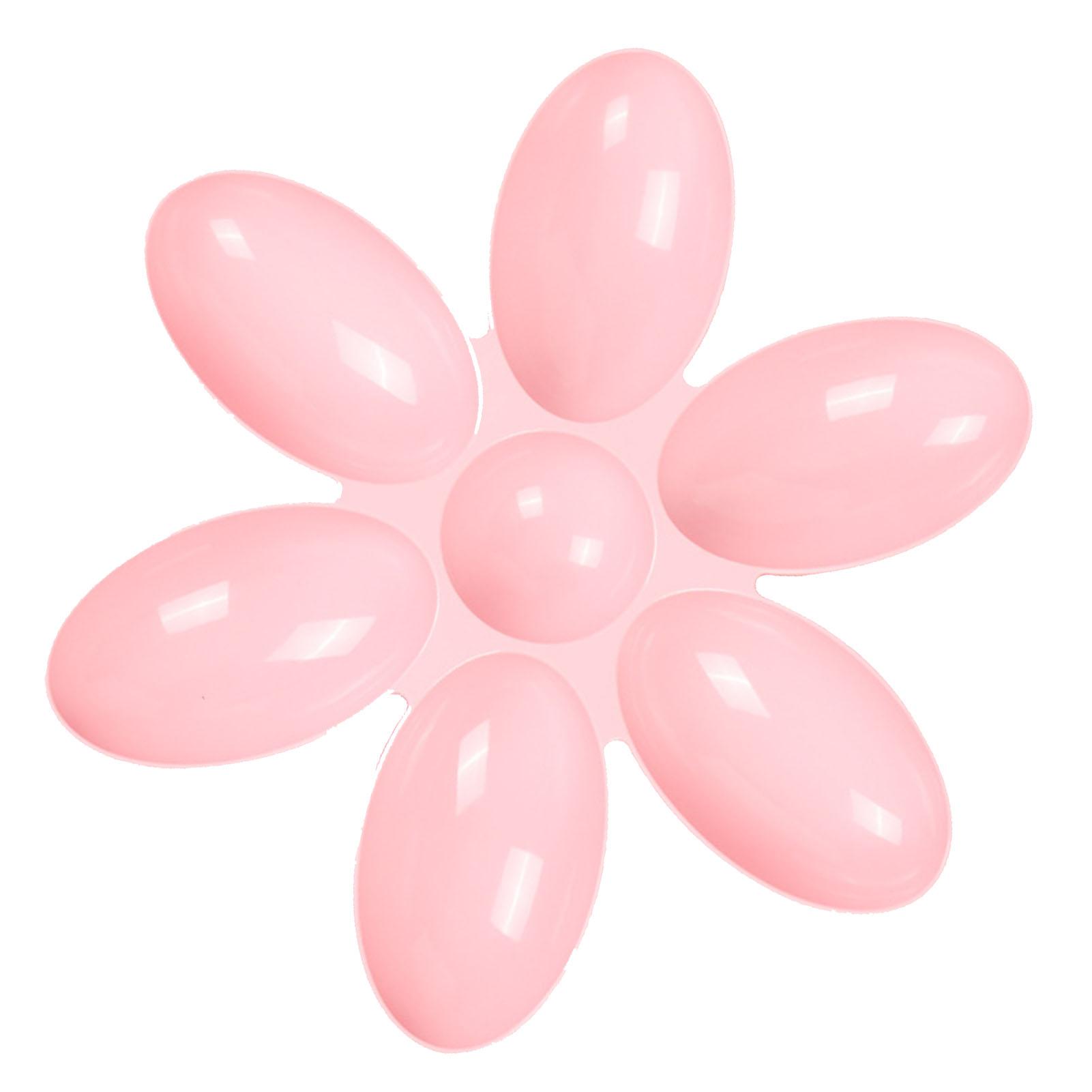

Cat Food Bowl Plastic 6 Petals Lasting sy to Cln Puppy Food Feeder for Small Cats Kittens