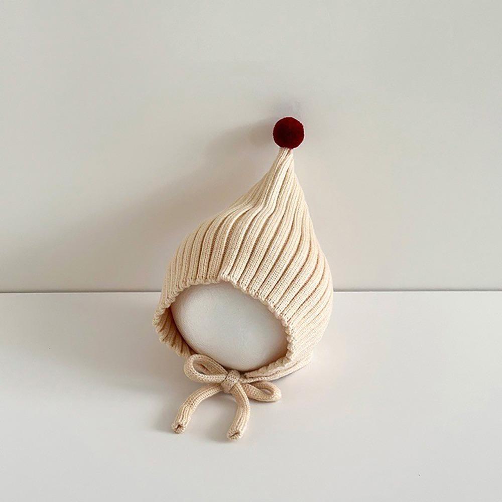 Warm Infant Beanie Cap Solid Color Winter Baby Hat Cute Baby Knitted Hat