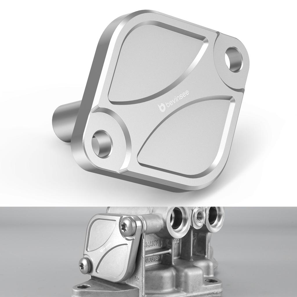 BEVINSEE Oil Thermostat Housing Lid Cover & Plugs for BMW E60 E90 E92 E93 E82 F10 F30 F36 F12 F20 F22 M2 F84 M3 F80 M4 F82/F83